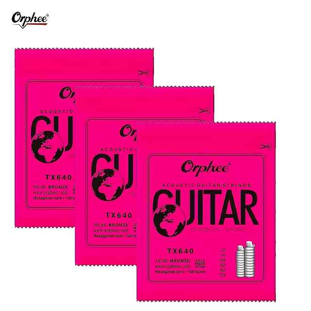 Струни для акустичної гітари Orphee TX640   медіатор (75/25 Bronze) ???????? - 1 фото товару