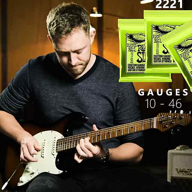 Струни Ernie Ball Regular Slinky Nickel Wound 10-46 для електрогітари. Професійний комплект. - 1 фото товару