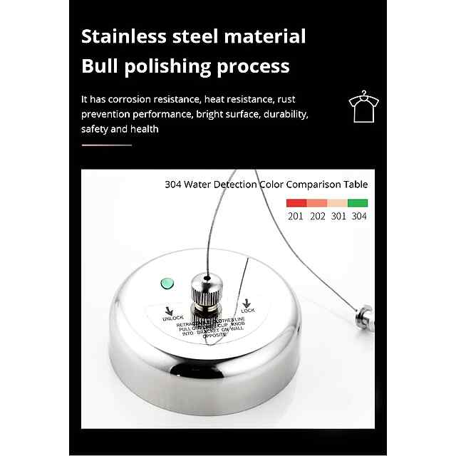 Сушарка для білизни з нержавіючої сталі, 2.8м - 1 фото товару