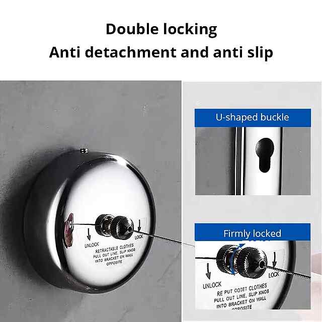 Сушарка для білизни з нержавіючої сталі, 2.8м - 3 фото товару