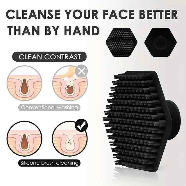 Силіконова щітка для бороди - відлущування шкіри, зменшення зморшок, щоденне використання. - 2 фото товару