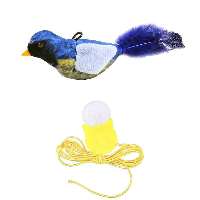 Синя пташка інтерактивна з м'ятою для котів - 0 фото товару