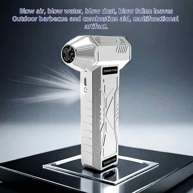 Турбовентилятор Air Duster 100к об/хв з дисплеєм, LED та USB-зарядкою. Багатофункціональний очисник.