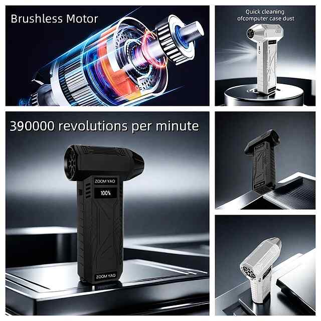 Турбовентилятор Air Duster 100 000 об/хв з LED дисплеєм та USB-зарядкою - 3 фото товару