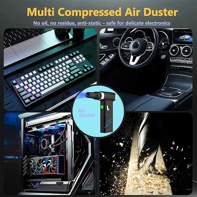 Турбовентилятор Air Duster USB 110000 об/хв

Багатофункціональний акумуляторний компресор для очищення - 1 фото товару