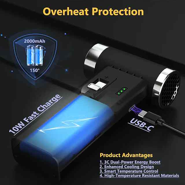 Турбовентилятор Air Duster USB 110000 об/хв

Багатофункціональний акумуляторний компресор для очищення - 2 фото товару