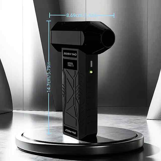 Турбовентилятор USB очищувач з підсвіткою та дисплеєм для дому авто 180W - 3 фото товару