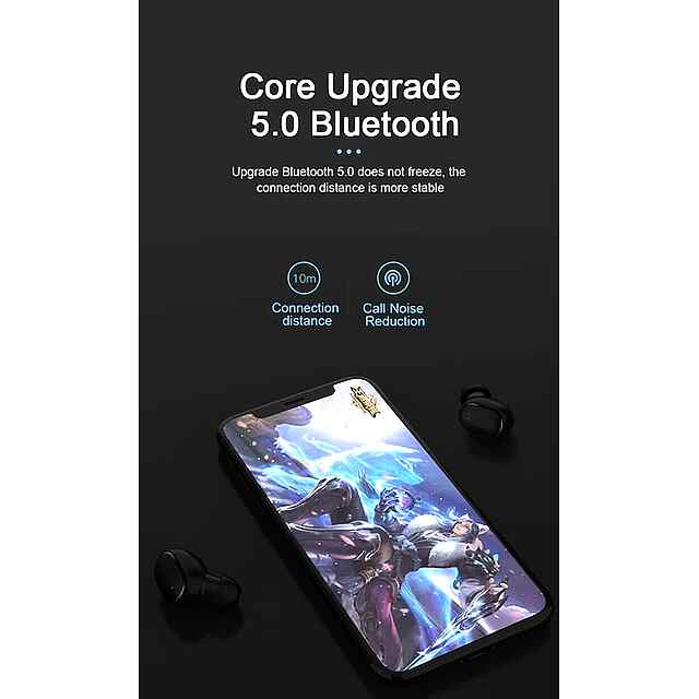 TWS A6s Bluetooth гарнітура Xiaomi, Huawei, iPhone - Чорний/Рожевий IPX5 - 2 фото товару