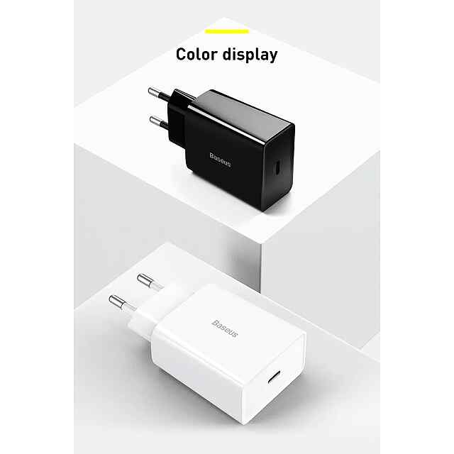 Type C ЗП, 20Вт, Power Delivery 3.0, універсальний для iPhone 8-15, PD/QC 3.0, вогнестійкий корпус. Без кабелю. - 3 фото товару