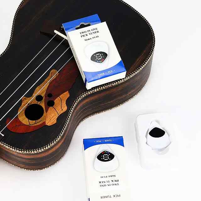 Тюнер-медіатор гітарний 2в1: портативний, цифровий дисплей, батарейка в комплекті - 1 фото товару