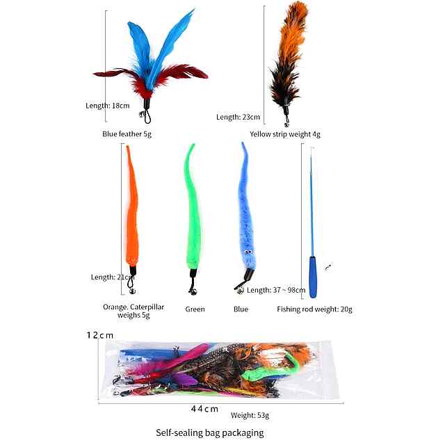 Удочка для котів з насадками – Ідеальна розвага! Активні ігри. Україна. - 2 фото товару