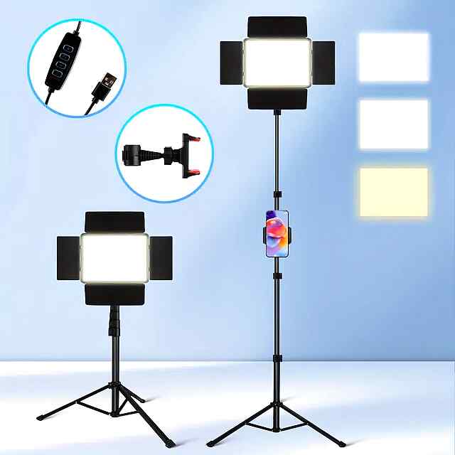 UEGOGO LED лампа 10 з штативом 160 см для блогерів, візажу та стрімерів - професійне світло ✨????