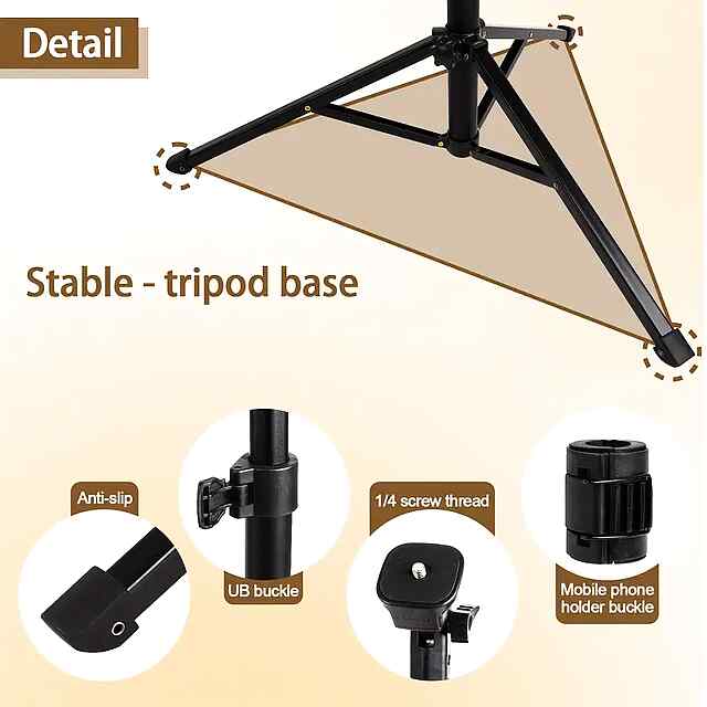 UEGOGO LED лампа з штативом 160 см - освітлення для блогерів, візажу, стрімів. ????✨ - 1 фото товару