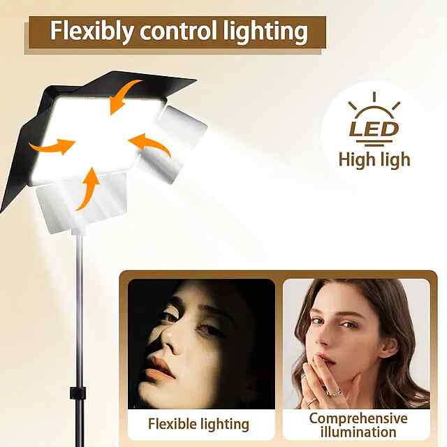 UEGOGO LED-лампа зі штативом: світло для блогерів, візажистів, стрімерів. 25см 160см

LED лампа з тримачем телефону, пульт, регульоване освітлення ???? - 2 фото товару