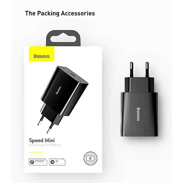 Універсальний Зарядник Type-C: iPhone, Android, Швидка Зарядка PD20W, Вогнестійкий - 0 фото товару