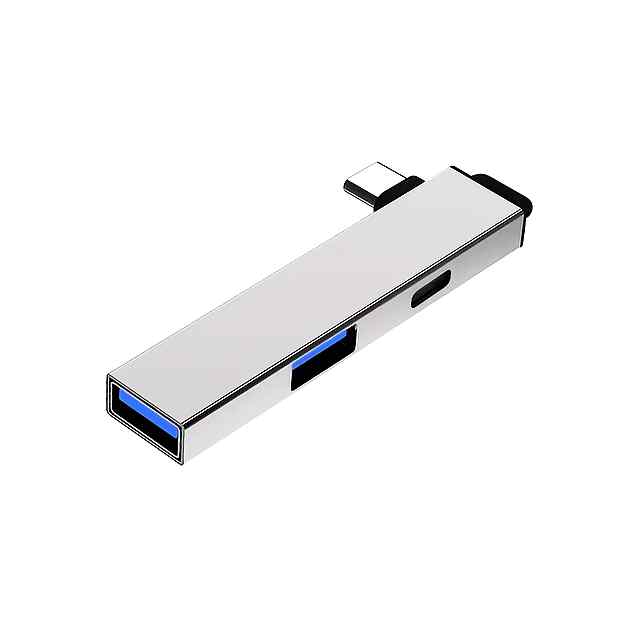 Адаптер Type-C 3-в-1 USB 3.0 для ноутбука/телефона/планшета, розширювач портів, хаб.