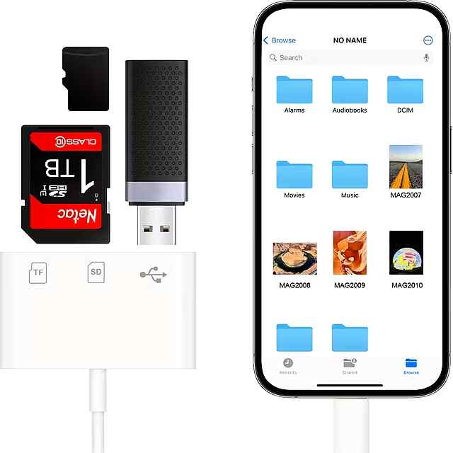 USB C Адаптер Card Reader SD/USB 3.0 для iPhone iPad MacBook Pro Air Type C - 1 фото товару