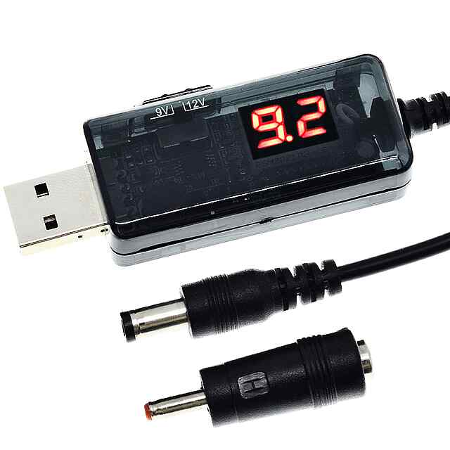 USB DC Кабель живлення 9/12V для приладів та роутерів (5.5*2.1) - 0.8 м - 3 фото товару