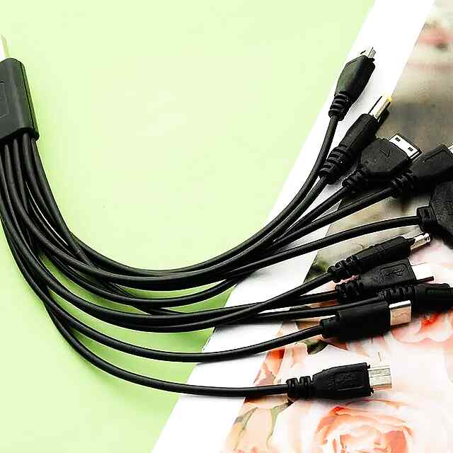 USB кабель 10 в 1 для зарядки різних телефонів, багатофункціональний, універсальний. - 1 фото товару