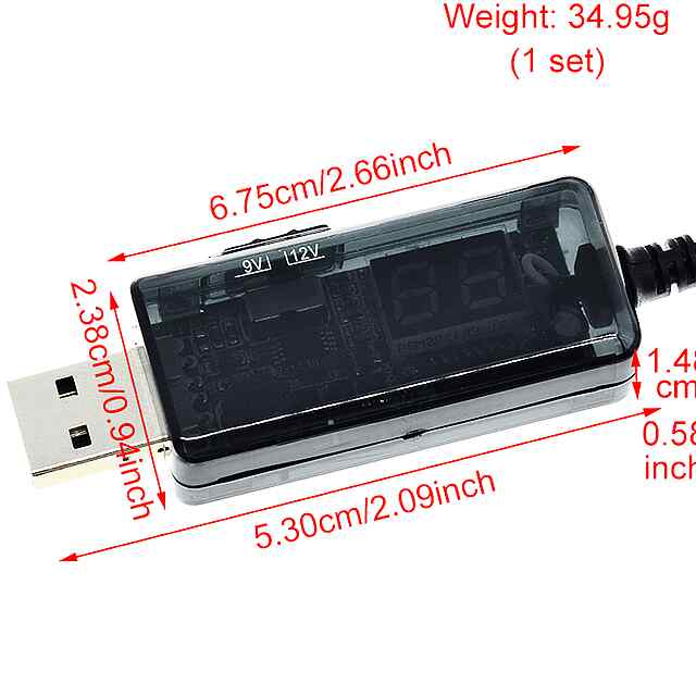 USB Кабель DC 9V/12V для живлення WI-FI роутера, павербанків, ноутбуків. 80 см. Укр. - 1 фото товару