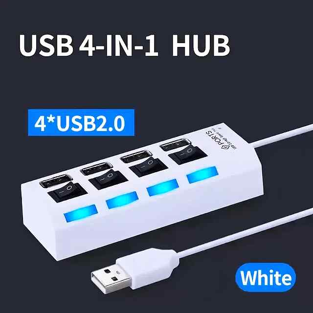 USB хаб 7-порт. Високошвидкісний, портативний для ПК/ноутбука, PlugPlay. До 480 Мбіт/с.