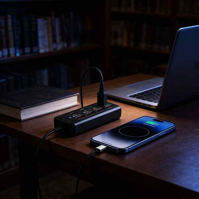 USB-хаб 8-в-1   Зарядка Type-C/A до 25W (без БЖ) — універсальний, портативний - 3 фото товару