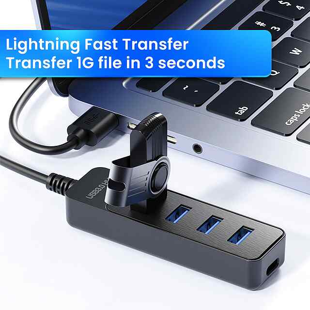 USB хаб 5-в-1 з Type-C - USB3.0 | Компактний, Швидкий | Для роботи та подорожей