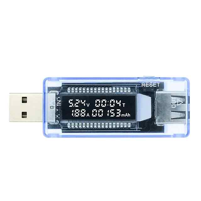 USB тестер напруги, струму та ємності KWS-V20 - вимірювання швидкості заряджання - 1 фото товару