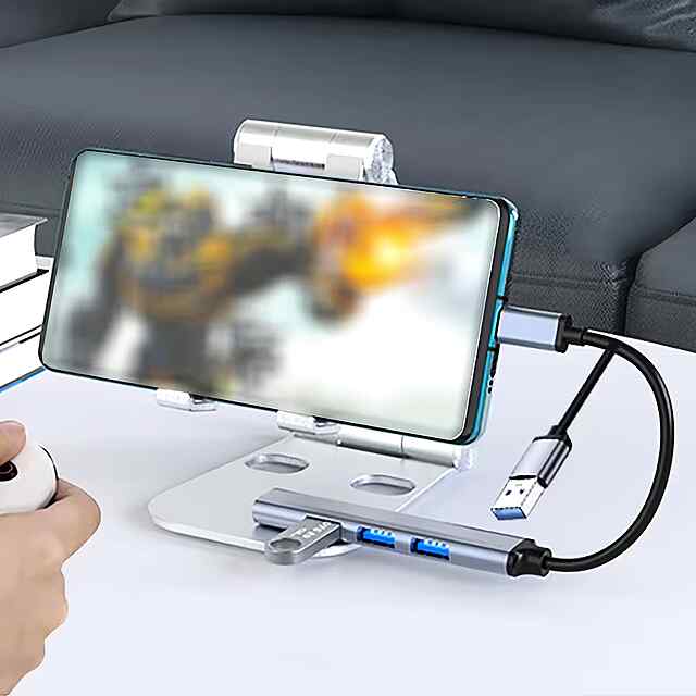 USB Type-C Hub - 4 порти (1x USB3.0 3x USB2.0) для ноутбуків ПК, консолей - 2 фото товару