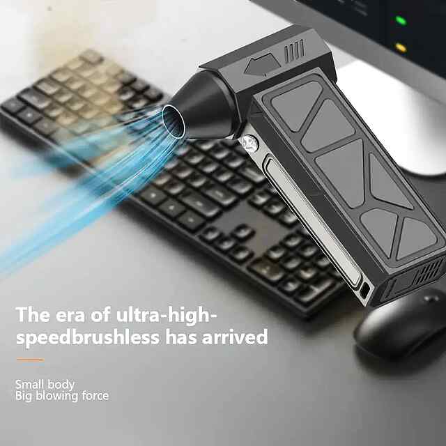 USB Вентилятор-повітродув 4000 мА·год з LED-ліхтариком, портативний. - 3 фото товару