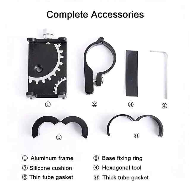 Велосипедне кріплення телефону ZTTO Z-81, універсальне, надійне, компактне, 70г, чорний/червоний. - 2 фото товару