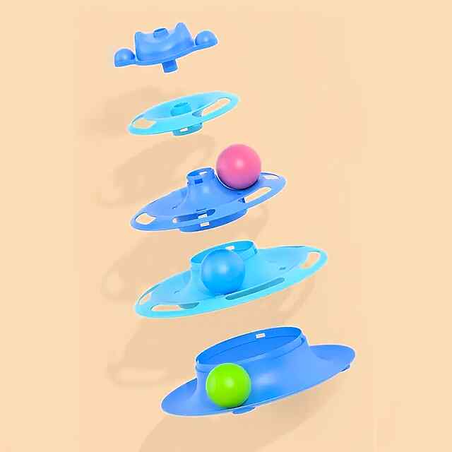 Вежа-іграшка для активних котів з м'ячиками на 3 рівнях - 1 фото товару