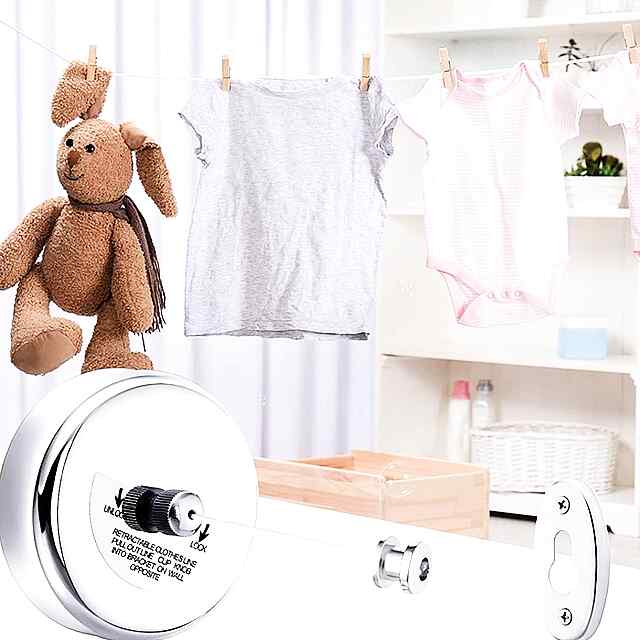 Висувна настінна сушарка для білизни нержавійка 304 до 5 кг 2.8 м - 2 фото товару