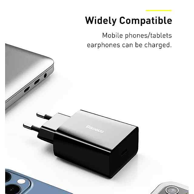 Зарядка Type-C 20W, універсальна для iPhone 15/14/13, Power Delivery PD QC3.0, компактна, захист від ударів - 3 фото товару