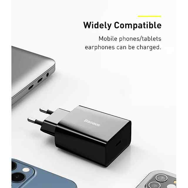 Зарядний пристрій Type C, Power Delivery 3.0, iPhone 8-15, 20Вт, вогнестійкий корпус, компактний. Купити в Україні. - 2 фото товару