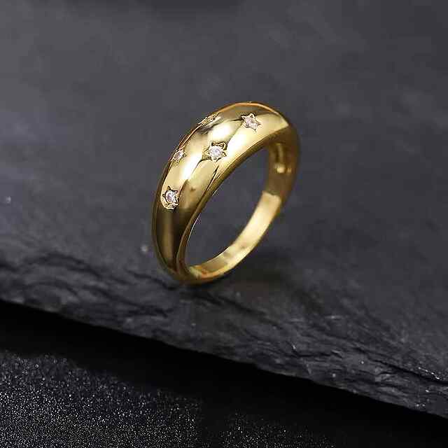 Жіноче колечко з камінням Зірочки розмір 7 (знижка INSTAGRAM) - 1 фото товару