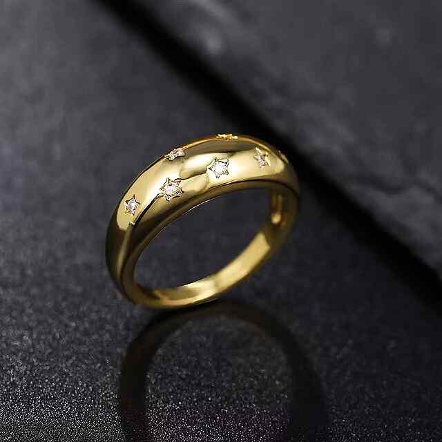 Жіноче колечко з камінням Зірочки розмір 7 (знижка INSTAGRAM) - 2 фото товару