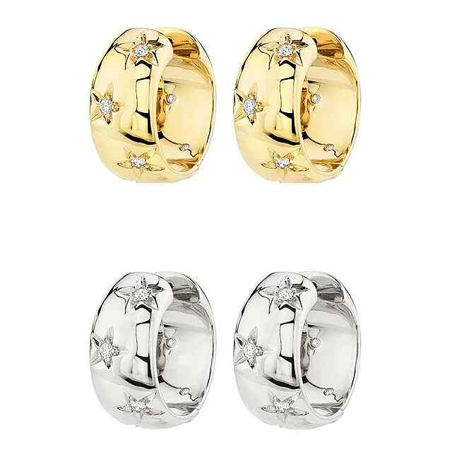 Жіночі сережки зірочки з камінчиком – Burgundy Bijouterie - 1 фото товару