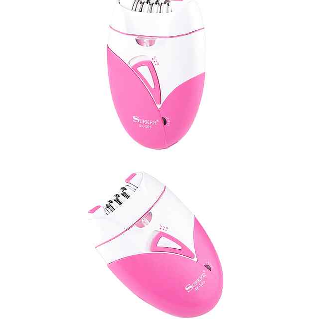 Жіночий бездротовий епілятор Surker з підсвіткою, рожевого кольору, до 40 хв роботи. - 3 фото товару